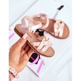 FRROCK Sandali Da Bambina Con Velcro Per Bambina Rosa Lilo 2
