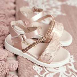 FRROCK Sandali Da Bambina Con Velcro Per Bambina Rosa Lilo 2