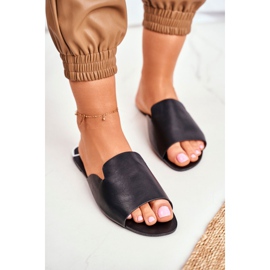 HAN Pantofole da donna piatte nere Mimios nero 1