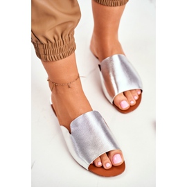 HAN Pantofole Donna Piatte Argento Mimios grigio 2