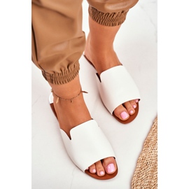 HAN Pantofole da donna piatte bianche Mimios bianco 1