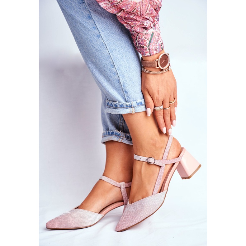 SEA Décolleté con tacco da donna in oro rosa Alice multicolore 2