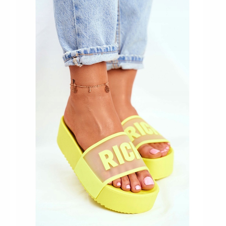 PS1 Pantofole da donna sulla piattaforma Yellow Rich giallo 1