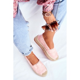 ADY Espadrillas da donna in pizzo rosa Desante Platform 1