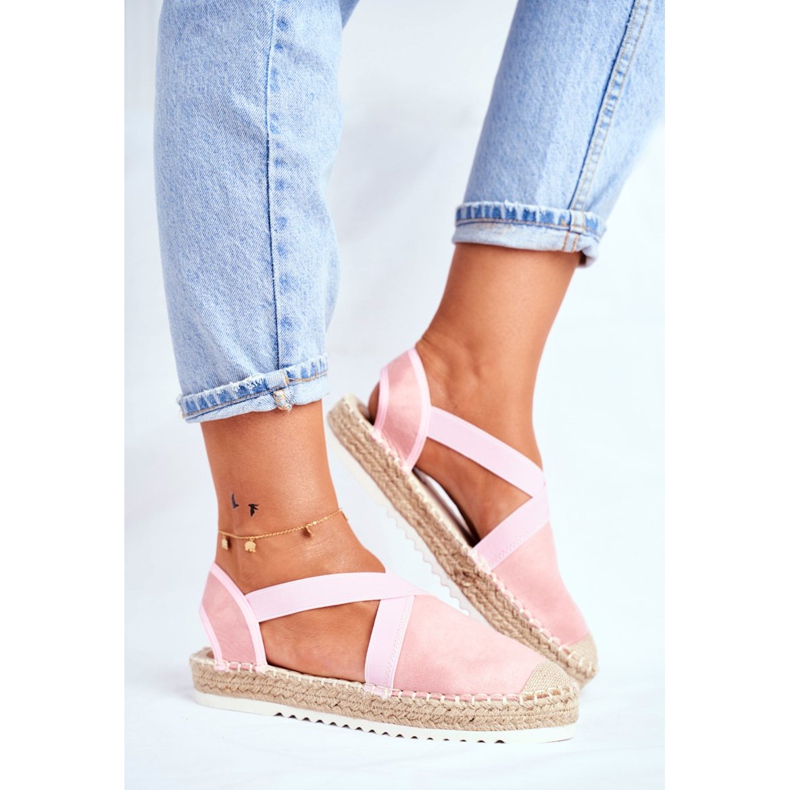 ADY Espadrillas da donna con motivo rosa cut-out 2