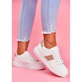 ADY Cinturini per scarpe sportive da donna bianche e beige bianco 1
