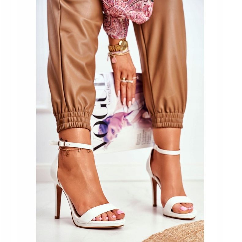 ADY Sandali da donna su un tacco alto White Frenzy bianco 1