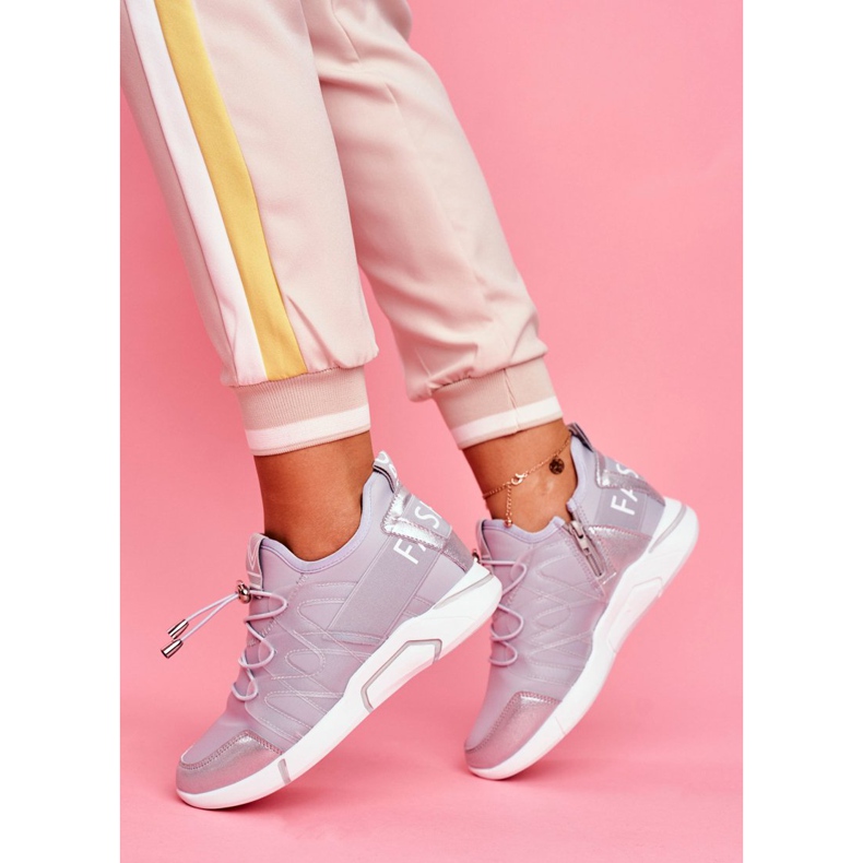 SEA Scarpe sportive da donna con cerniera e guardolo in terfin grigio 2
