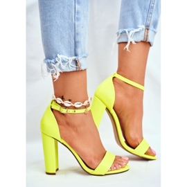 ADY Sandali Da Donna Su Un Tacco Giallo Neon Anastasie 2