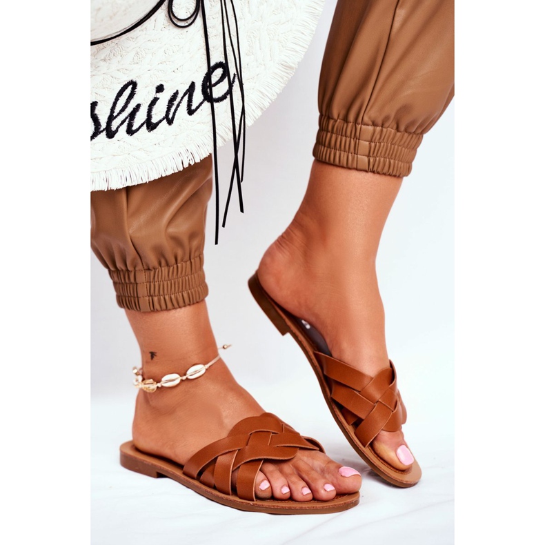 FRJ Pantofole Eleganti da Donna Camel Mariah marrone 1