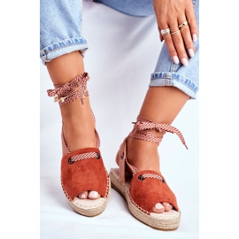FRJ Espadrillas da donna sulla piattaforma di lino Arancione Monacoz arancia 1