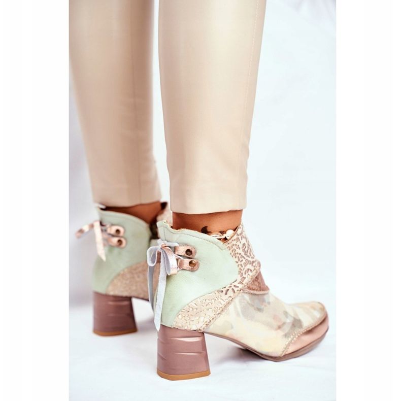 Stivali Donna Con Tacco Alto Maciejka Beige 03410-04 marrone verde 2