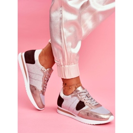 Moow Scarpe Sportive da Donna Glitter Argento Molto Belle beige multicolore giallo 2
