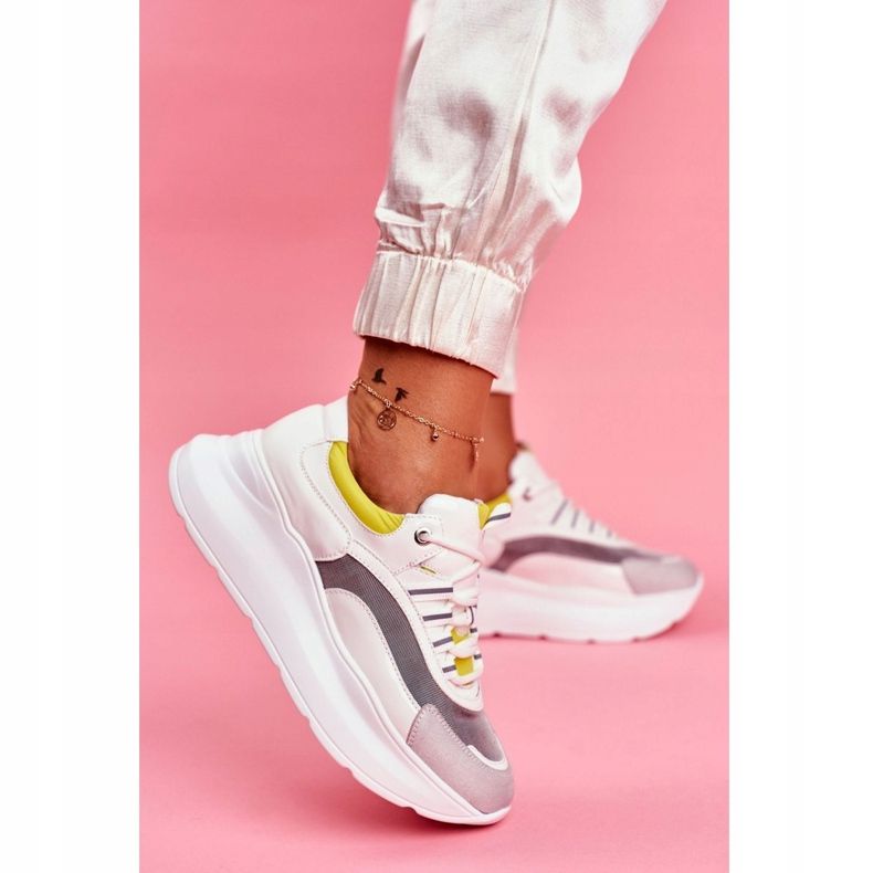 Moow Scarpe Sportive Donna Sneakers Bianco Moretti bianca giallo 1