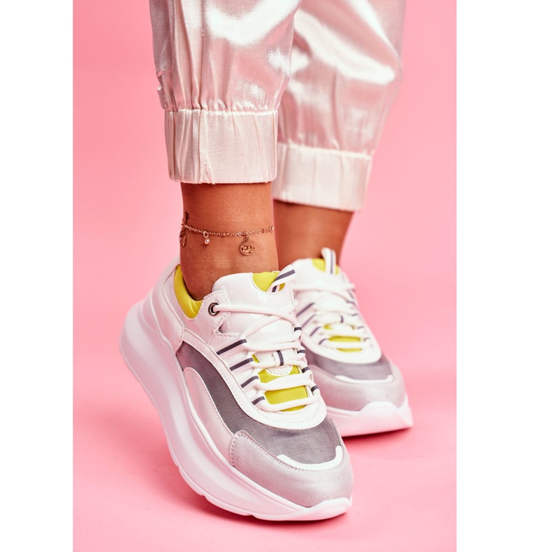 Moow Scarpe Sportive Donna Sneakers Bianco Moretti bianca giallo 2