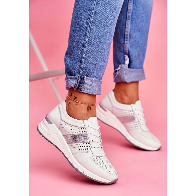 EVE Scarpe Sportive in Pelle da Donna Bianche 1793 Miss You bianco 1