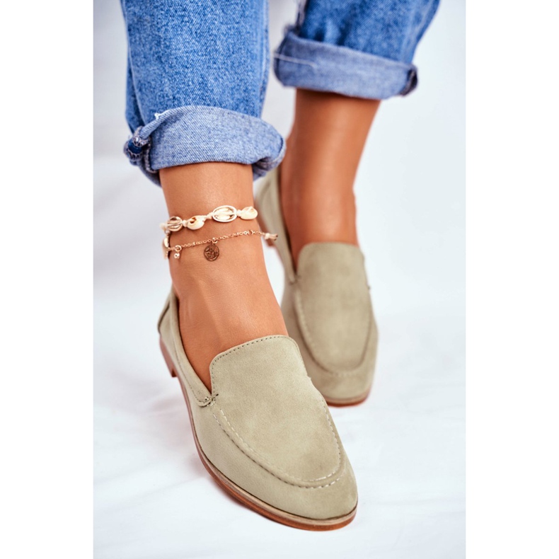 SEA Scarpe brogue da donna Slip On Suede Verde Twinky 2