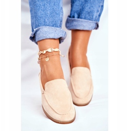 PS1 Scarpe brogue da donna Slip On Suede Beige Twinky 2