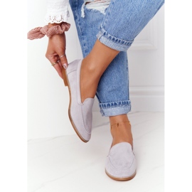 PS1 Scarpe brogue da donna Slip On Suede Grigie Twinky grigio 2