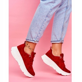 Scarpe Sportive in Pelle da Donna GOE Rosse FF2N3017 rosso 1