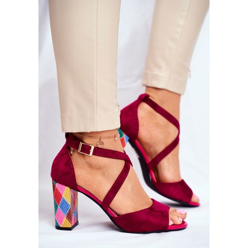 Sandali Da Donna Con Tacco Alto Sergio Leone Fucsia SK865 rosa 2