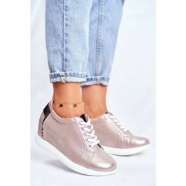 Sneakers da donna Sergio Leone Beige Sparkle SP235 1