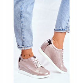 Sneakers da donna Sergio Leone Beige Sparkle SP235 2