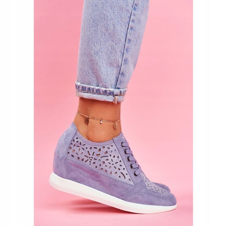 Sneakers da Donna Sergio Leone Traforate Blu PB122 1