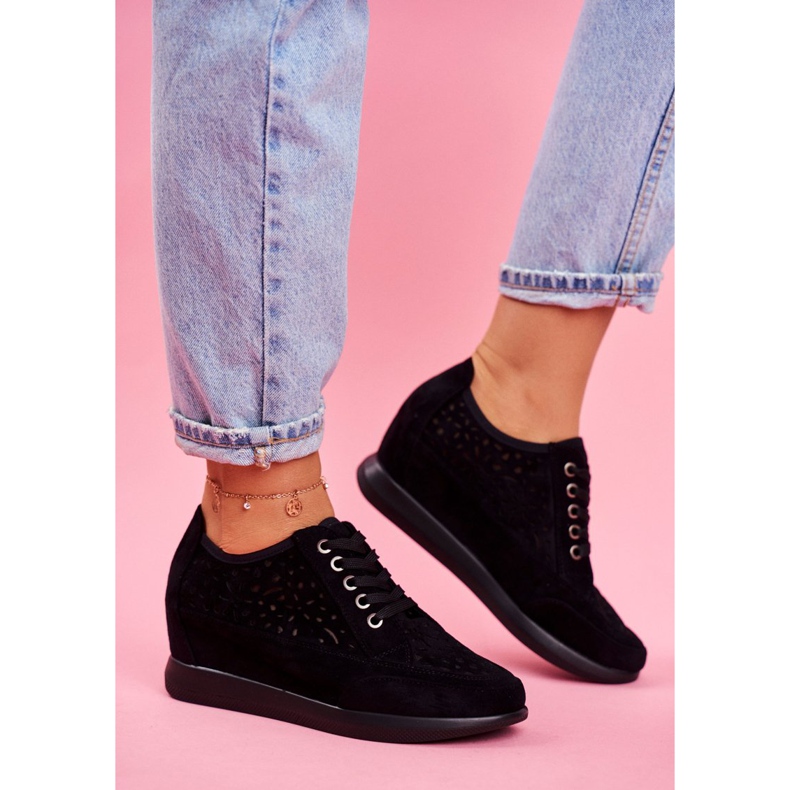 Sneakers da Donna Sergio Leone Traforate Nere PB122 nero 2