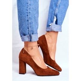 Décolleté Con Tacco Donna Sergio Leone Camel PB216 marrone 2