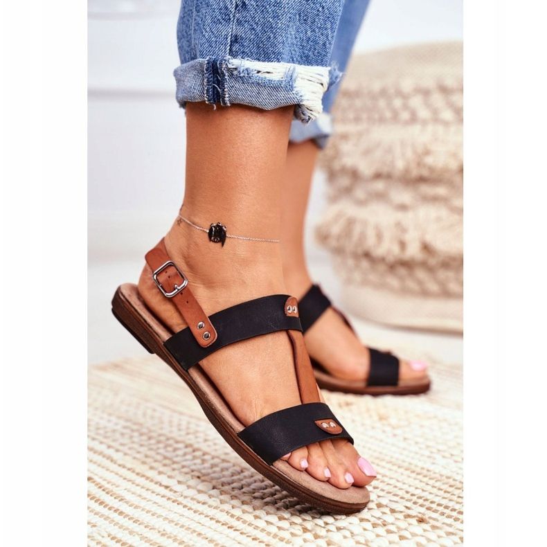 EVE Sandali Eleganti da Donna 20SD35-0307 Neri Renna nero 1