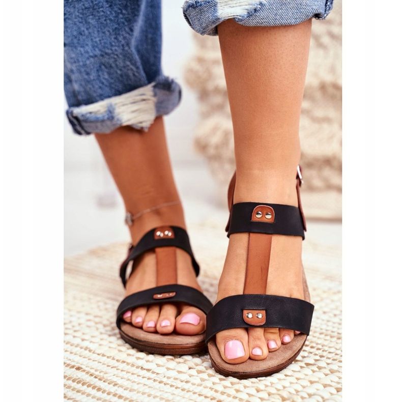 EVE Sandali Eleganti da Donna 20SD35-0307 Neri Renna nero 2