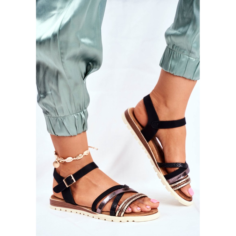 EVE Sandali Donna Piatto Nero Replay 2