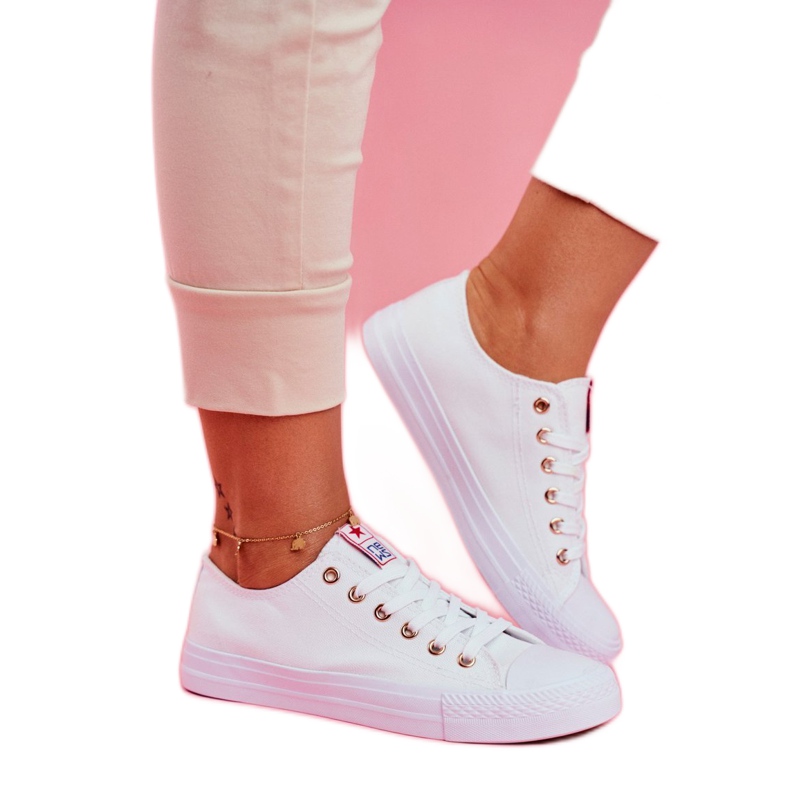 NEWS Sneakers Donna Bassa Tessuto Bianco Ecoma 1