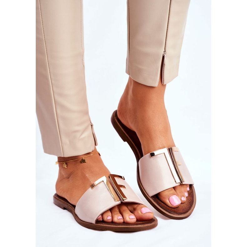 Ciabatte Eleganti da Donna Beige Nicole Dilmah 1