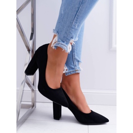 SEA Décolleté con tacco da donna in camoscio nero fragola 2