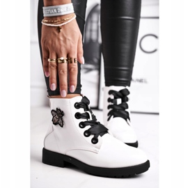 Stivali Donna Con Tacco Piatto Laccato Bianco Sergio Leone BT530 bianca 2