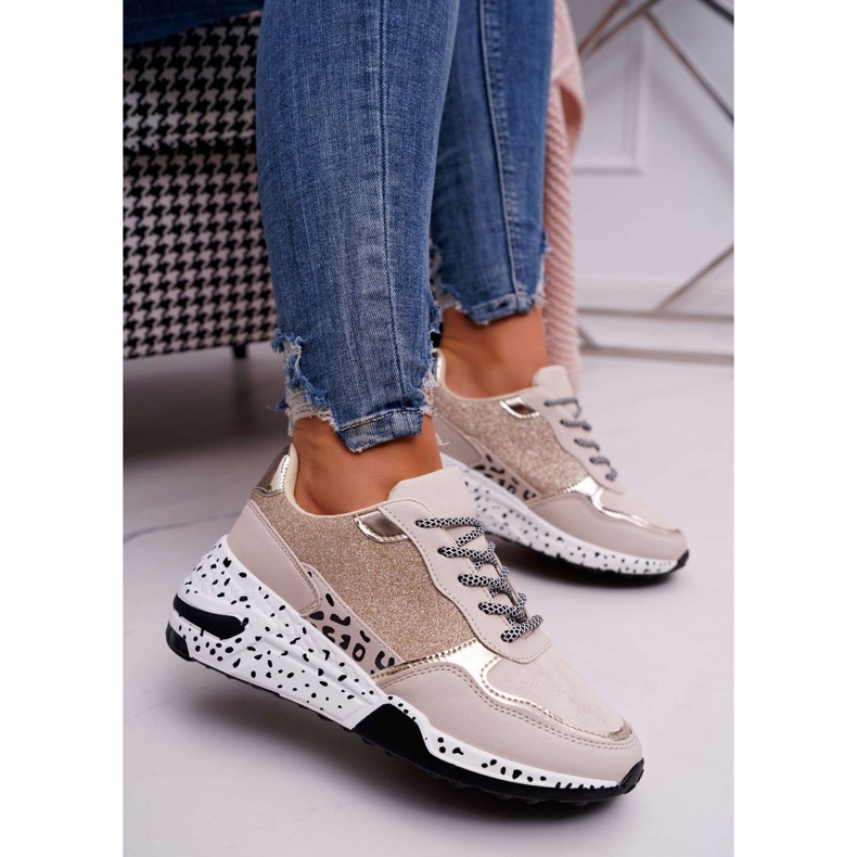 Scarpe sportive da donna con suola spessa beige Nokian 1