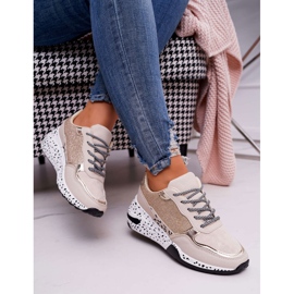 Scarpe sportive da donna con suola spessa beige Nokian 2