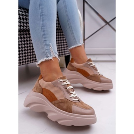 SEA Scarpe Sportive da Donna Suola Spessa Camel Cardamon marrone 1