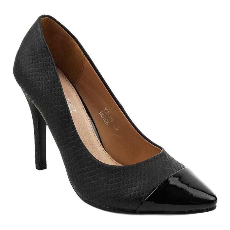 Décolleté nere sul tacco YS-356 nero 1