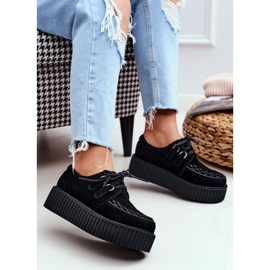Smith's Creepers in camoscio nero sulla piattaforma Gocain 1