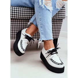 Smith's Creepers in pelle bianca sulla piattaforma Gocain 2