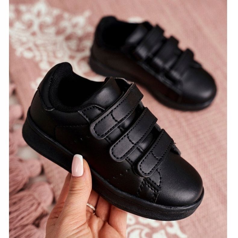 FRROCK Scarpe Sportive Bambino Gioventù Fifi Nere con Velcro nero 1