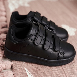 FRROCK Scarpe Sportive Bambino Gioventù Fifi Nere con Velcro nero 2
