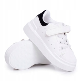 FRROCK Scarpe sportive per bambini con velcro Bianco Bilbo nero 1