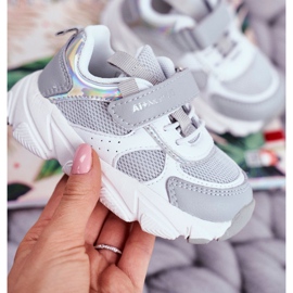Scarpe Sportive Bambino Grigie ABCKIDS B011104349 bianco grigio 2