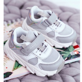Scarpe Sportive Bambino Grigie ABCKIDS B011104349 bianca grigio 1