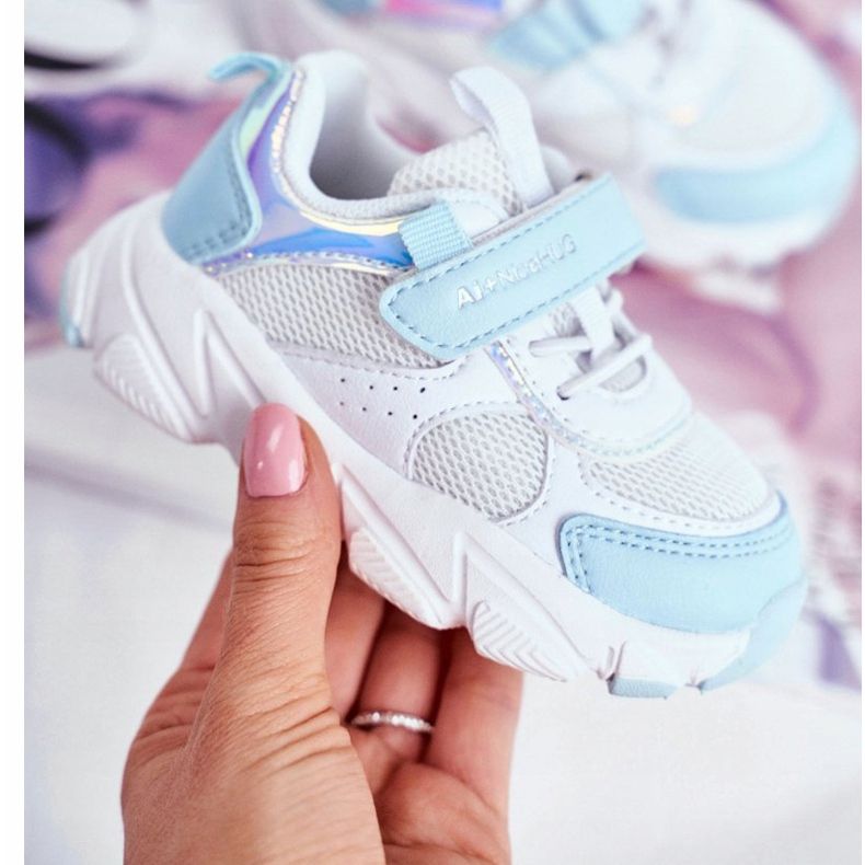 Scarpe Sportive Bambino Blu ABCKIDS B011104349 bianca 2