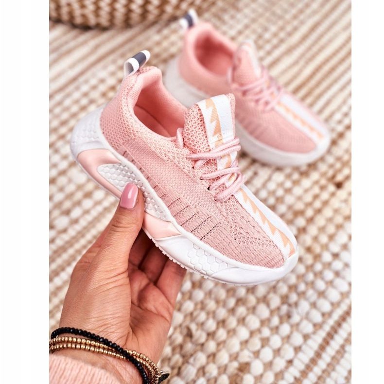 FRROCK Scarpe Sportive per Bambini Punto Rosa 1